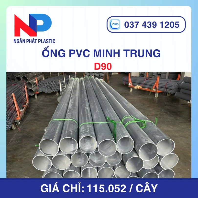 Ống Nhựa UPVC D90 Minh Trung Bơm Cát